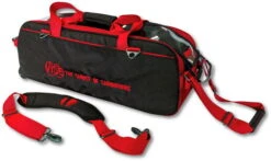 Vise 3 Ball Clear Top Roller/Tote Black/Red